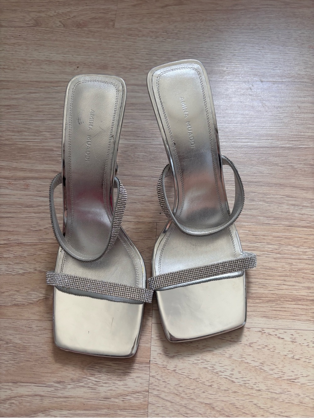 Amina Muaddi Rih Slipper sandals with a 95mm heel size 40